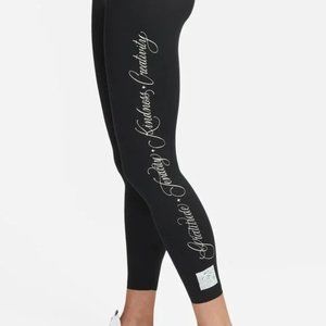 New Nike One Luxe Womens Mid Rise 7/8 Leggings Black Size 3X  DO6413-010